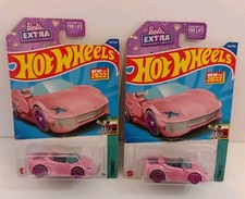 Hot Wheels Barbie Extra Tooned Pink Lot of 2