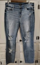 Judy Blue Mid Rise Distressed Boyfriend Fit Jeans Medium Wash Size 11/30 denim