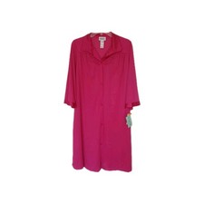 Vanity Fair Robe Dressing Gown Fuschia Sz 8/38 NWT Side Pocket Bust 44"