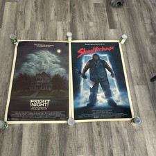 Vintage Horror Movie Poster Lot Of 2 Original 27x41 Slaughterhouse & Fright Nig