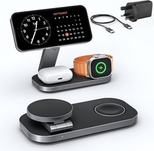 3 in 1 Wireless Charging Station - Foldable Wireless For iPhone, Apple Watch And