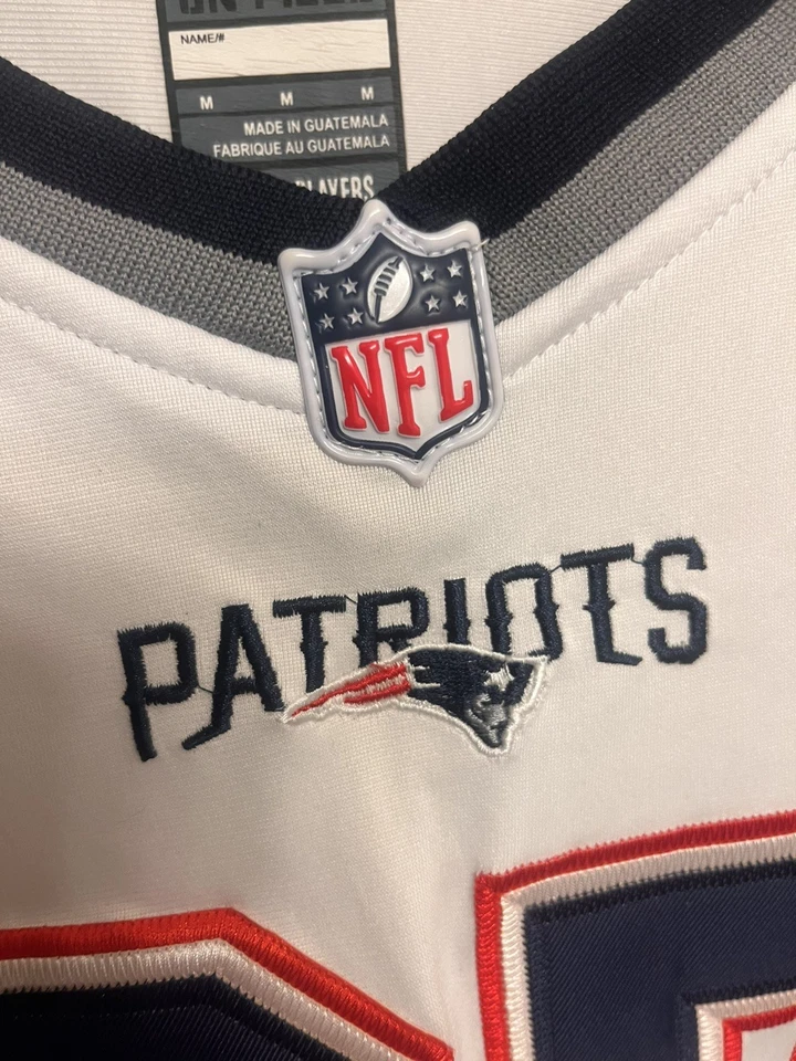 Camiseta De Colección Nike On Field NFL New England Patriots #87 Rob Gronkowski Para Hombres Talla M Foto 3 de 4