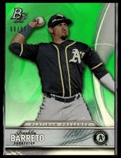 2016 Bowman Platinum #PP-28 Franklin Barreto Platinum Presence Green #/99