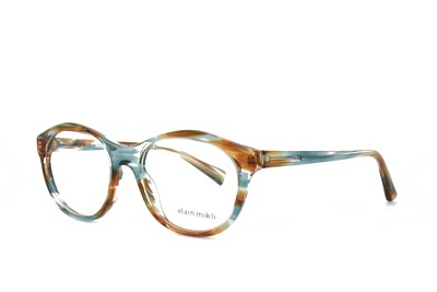 ALAIN MIKLI Eyeglasses ORANGE BLUE CLEAR New Authentic 50-17-140