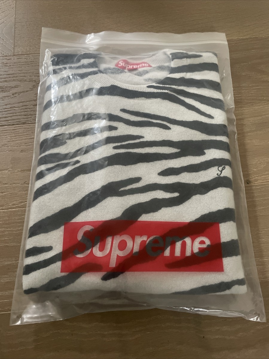 Supreme Zebra Cashmere Sweater Size L Large Season FW24 | eBay Supreme Zebra Cashmere Sweater Size L Large Season FW24 | eBay