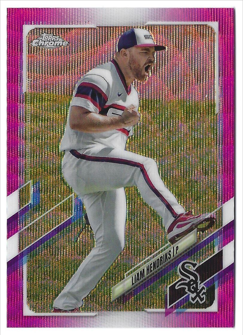 2021 Topps Chrome Update Pink Wave Refractor Liam Hendriks #USC87 READ&SAVE!,