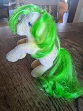 Vintage G1 My Little Pony MLP Magic Star So Soft Yellow Body, Green Mane/Tail