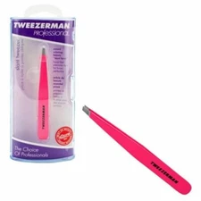 Tweezerman Professional Neon Pink Slant Tweezer #1230-NPP