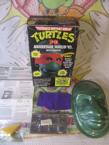 TMNT Teenage Mutant Ninja Turtles Vintage Masquerade Makeup Kit 3D Halloween Don - Picture 1 of 11