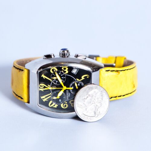 Lancaster Men's Yellow & Black Watch - Picture 2 of 4