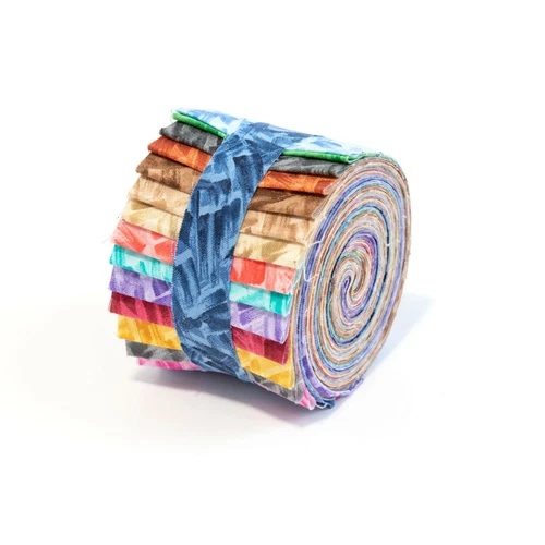 2.5 inch Artista Jelly Roll 100% cotton fabric quilting strips 17 pieces - product listing photo