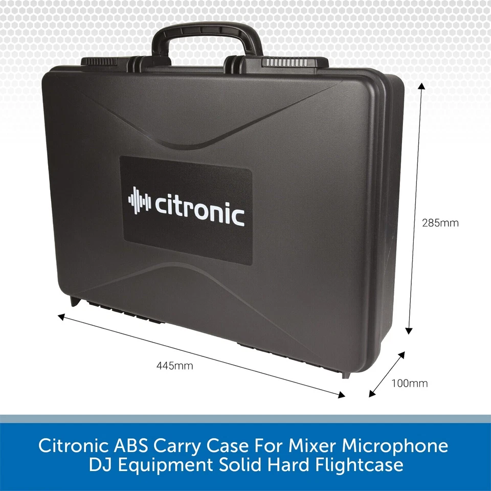 Citronic ABS Carry Case For Mixer Microphone DJ Equipment Solid Hard Flightcase - Image 3 of 4