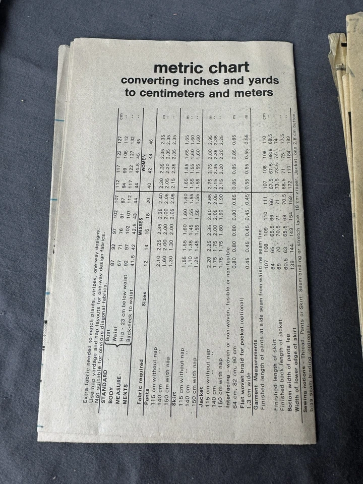 Vtg 1970s Simplicity 6803 Pant Suit Blazer Misses Sewing Pattern Sz 14 Cut - Image 2 of 3