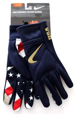 Nike Thermal Running Gloves Men's Large USA Navy/Red/White