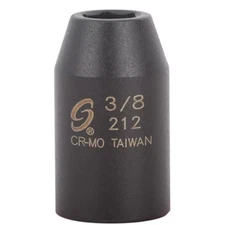 Sunex 212 3/8" 1/2" Drive 6 Point Shallow Impact Socket Standard Tools 6pt SAE