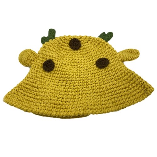 Sweet Knitted Basin Hat Dinosaur Fisherman Hat All-match Gift for Valentine Day - Picture 9 of 11