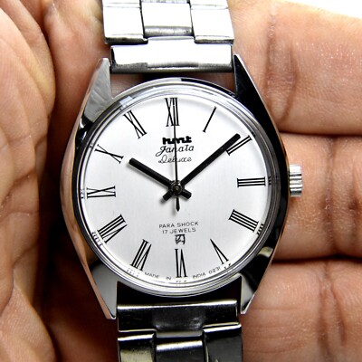 HMT Janata Deluxe Silver 17 Jewels Hand Winding Men's Wrist