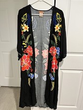 Flying Tomato Small/Medium Duster Long Cardigan Casual-Hawaiian Tropical Color