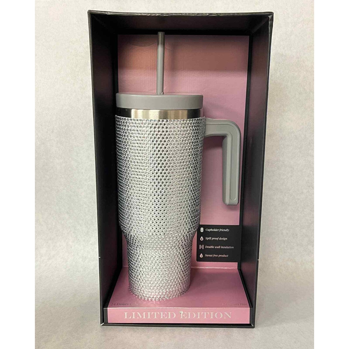 New Hydra Peak 40 Oz Limited Edition Tumbler Silver Bling