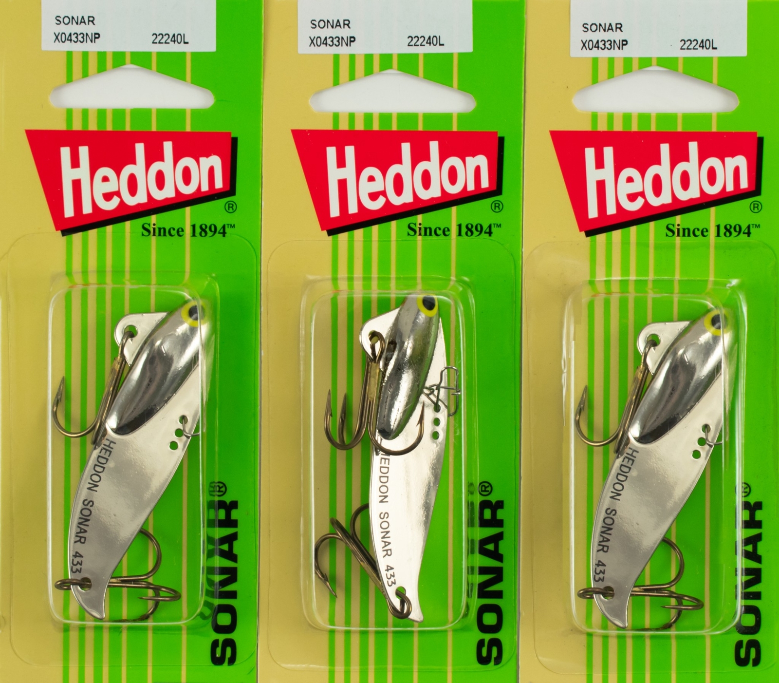 (LOT OF 3) HEDDON SONAR 433 BLADE BAIT 1/2OZ X0433NP CHROME I2355 eBay
