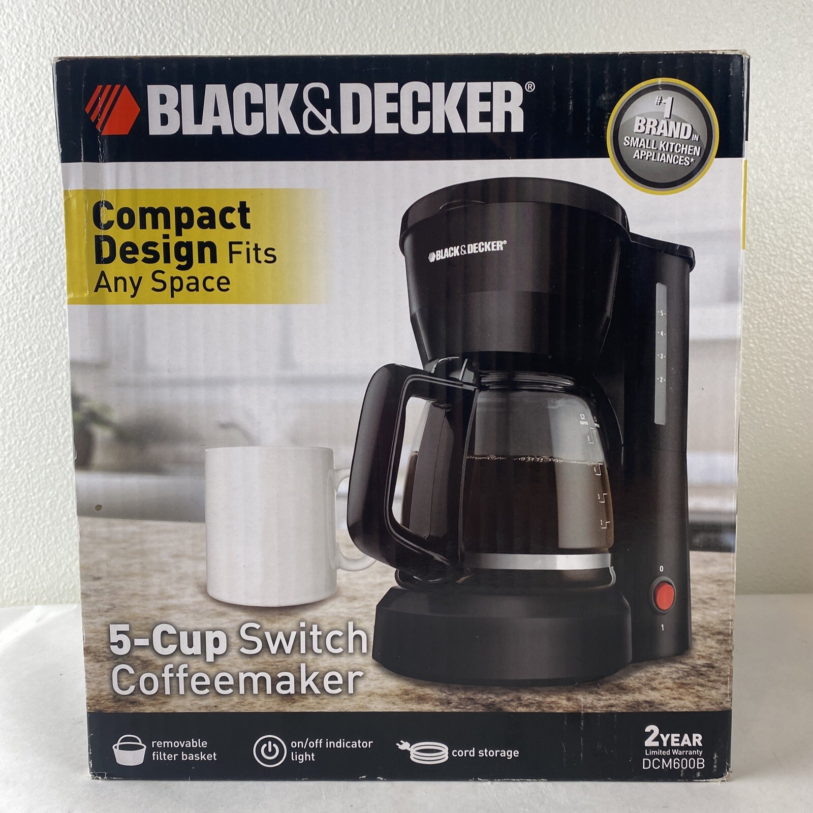 Black and Decker DCM600B 5 Cup Compact Coffee Maker NiB 50875533530 eBay