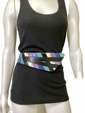 Genuine Lee Sand Hawaii Snake Skin Belt 1980 s Disco Fever 31 -34 Waist Retro