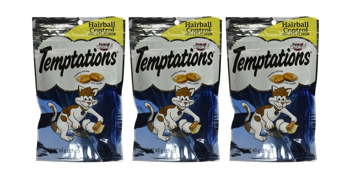 Temptations Hairball Control Chicken 3 Pack Tasty Treats Premium