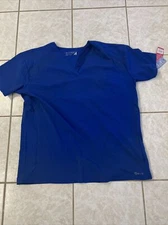 Fit by White Cross Scrub Top 2266 Size 3XL Medical Men's V Neck Galaxy Blue