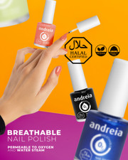 Halal Nail Polish - Breathable Water Steam Permeable Wudhu Friendly - Andreia