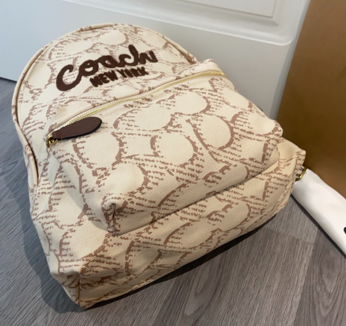 COACH CARGO Classic SIGNATURE Canvas Backpack Mixed natural