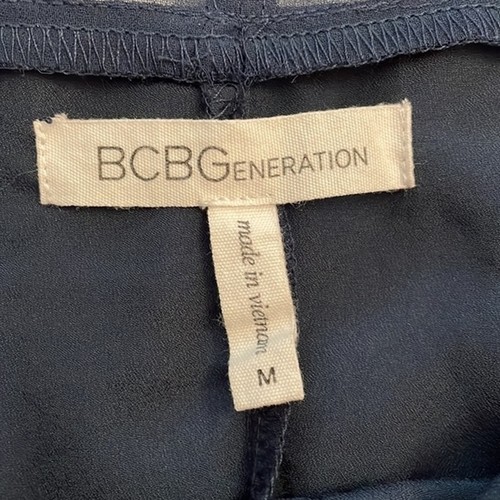 BCBGeneration dunkelblaues ärmelloses Mini Etuikleid Damen Medium Chiffon - Bild 2 von 10
