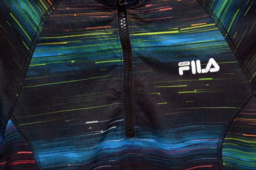Fila Sport Womens Rainbow Performance Running 1/4 Zip High Neck Jacket Top UK S - Picture 2 of 7