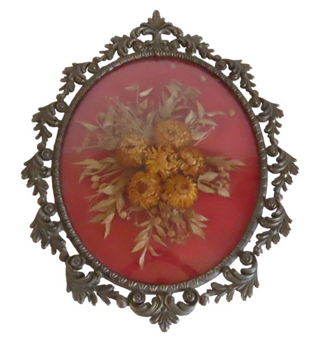 CADRE VERRE BOMBE LAITON