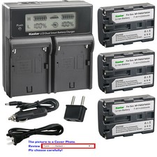Kastar Battery Dual Fast Charger for Sony NP-FM50  DSR-PDX10 HVL-ML20M HVR-A1