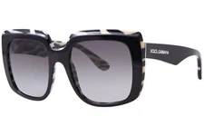 Dolce & Gabbana DG4414 33728G Sunglasses Women's Black Zebra/Grey Gradient 54mm