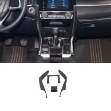 Central Centrol Dashboard Strip Sets For Honda Civic MT 16-2021 ABS Carbon Fiber