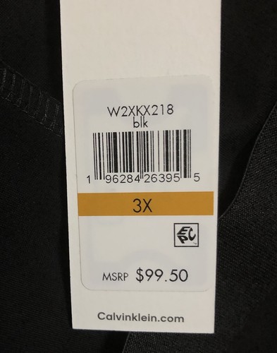 Calvin Klein Womens Classic Fit Wide Leg Pants Stretch Black Plus Sz 3X New - Picture 5 of 7
