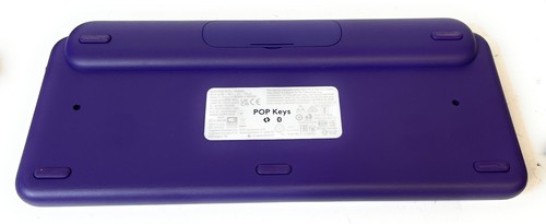 Logitech POP Keys Emoji Mechanical Windows macOS Wireless Keyboard, Purple/White - Picture 2 of 2