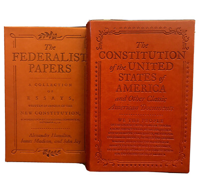  THE FEDERALIST PAPERS, THE CONSTITUTION of the U.S. Flexi Bound 2 BOOK SET NEW