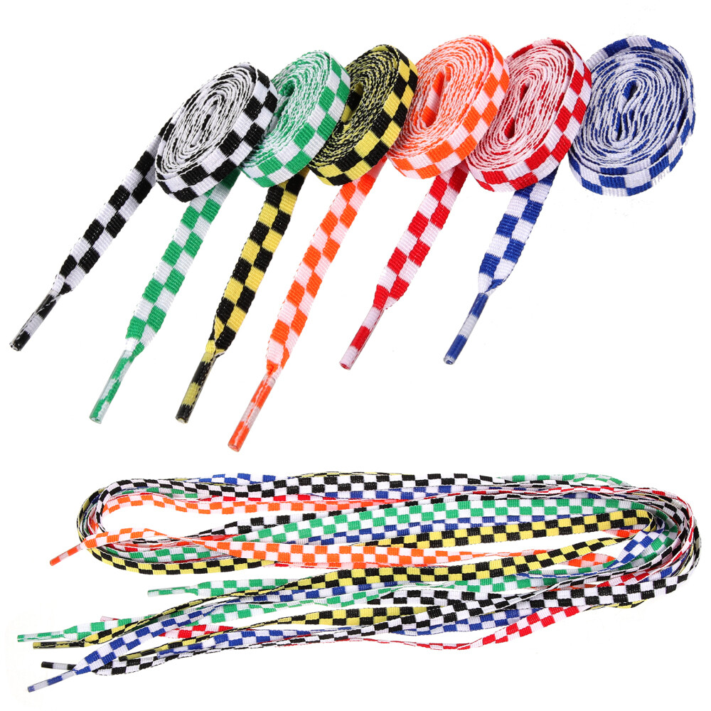 APL 12 Paia Lacci Colorati Grassi per Sneakers Scarpe Sportive Poliestere Piatto