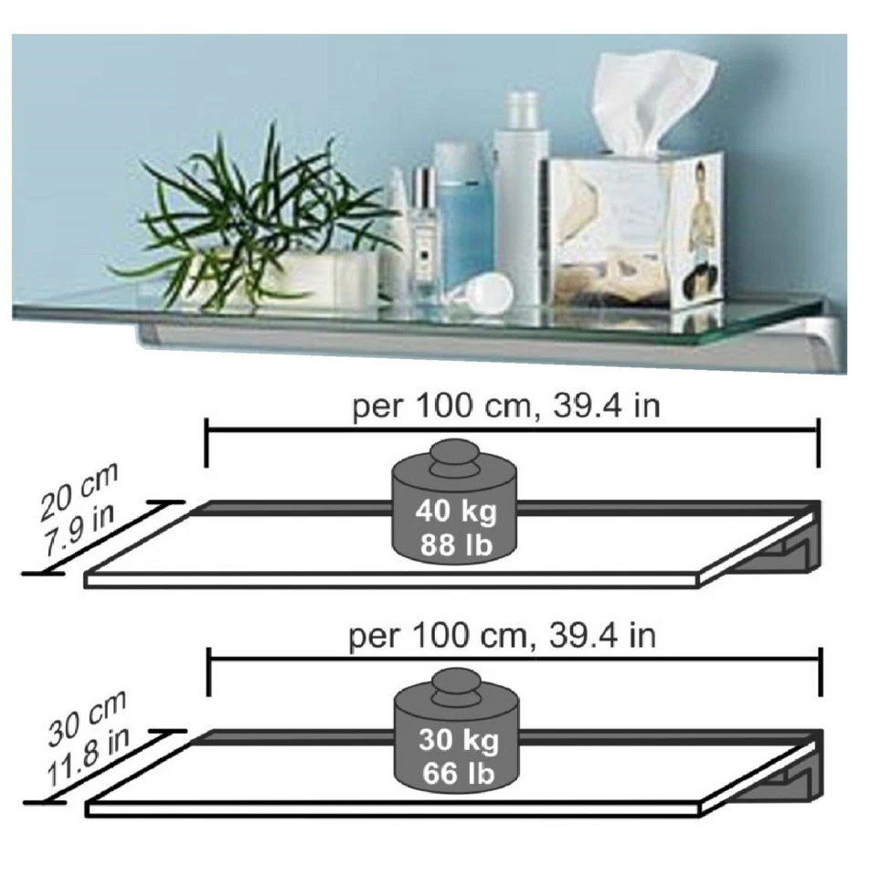 Holzregalböden, Glasregalböden, Granitböden Wandschiene Wandbefestigung - Bild 3 von 4