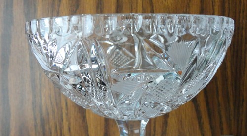 Vintage 15" Tall Crystal Heavy Cut Glass Apothecary Jar Candy Dish Ball w Finial - Picture 3 of 8