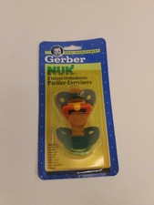 NEW Vintage 1991 Gerber NUK 2 Pack Infant Orthodontic Pacifier-Exercisers