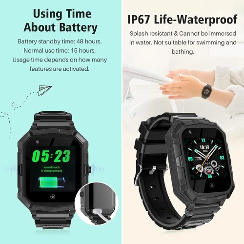 Smartwatch 4G Dzieci Telefon Zegarek z GPS WiFi Rozmowa wideo SOS dla chłopców Dziewcząt - Zdjęcie 10 z 65