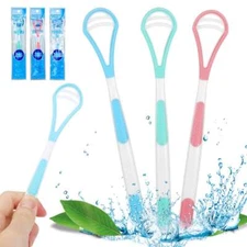 3Pcs Tongue Scraper Cleaners Oral Hygiene Tool for Adults Kids Fresh Breath Tool