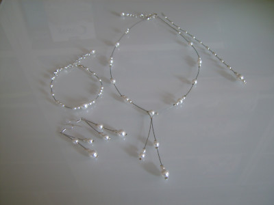 Collier Fantaisie Bleu Turquoise Et Ivoire Avec Perles - Parfait Pour Robe De Mariée Ou Soirée élégante