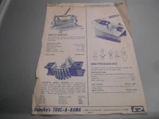 Vintage Ralmike's Tool-A-Rama Stamping /Sheet Metal Data Information Literature