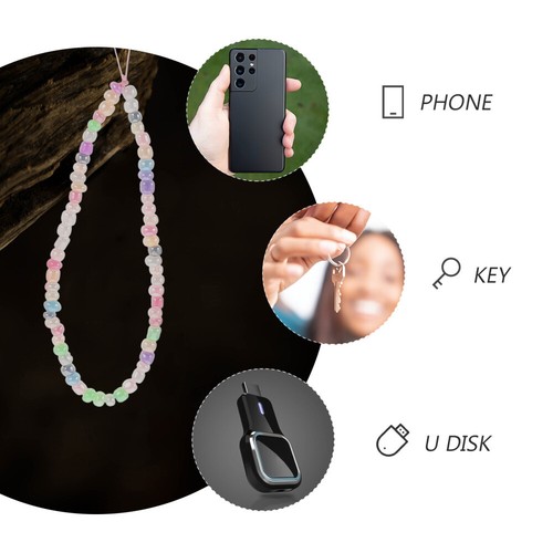 6 Pcs Handy Kette Schlüsselband Mit Telefonanhänger Dekorative Telefon-Lanyards - Zdjęcie 3 z 12