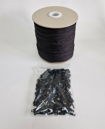 No.3 Nylon Continuous Zip Chain & Auto-Lock Sliders Quality Zips in 12 COLOURS - Picture 4 of 23