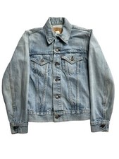 Vintage Levis Type 3 Denim Trucker Jacket Blue 70  s 70505-0217 Distressed 33